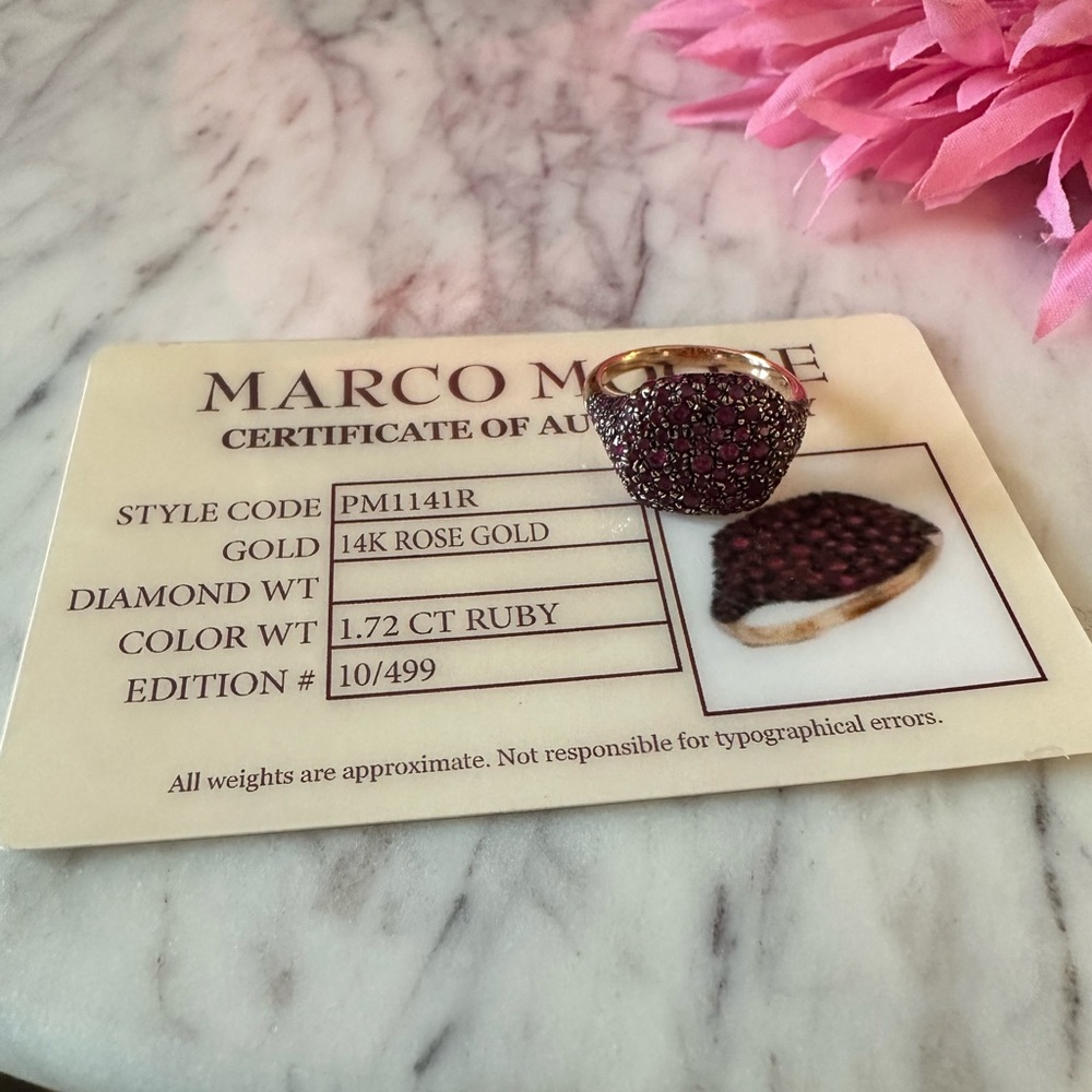 14k Pave Ruby Ring - image 4